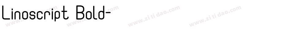 Linoscript Bold字体转换